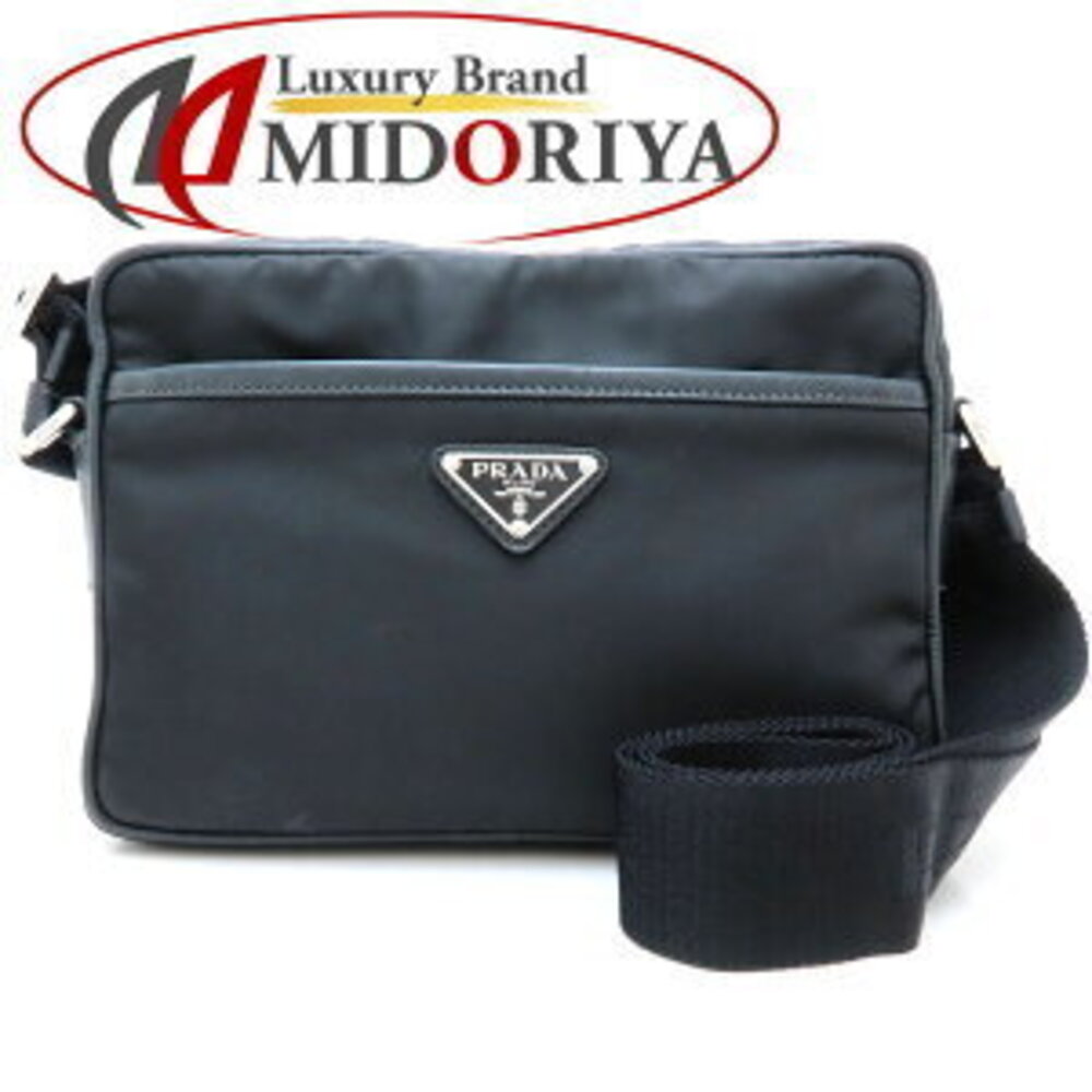 PRADA Shoulder Bag Saffiano Leather Nero Black - Picture 1 of 9